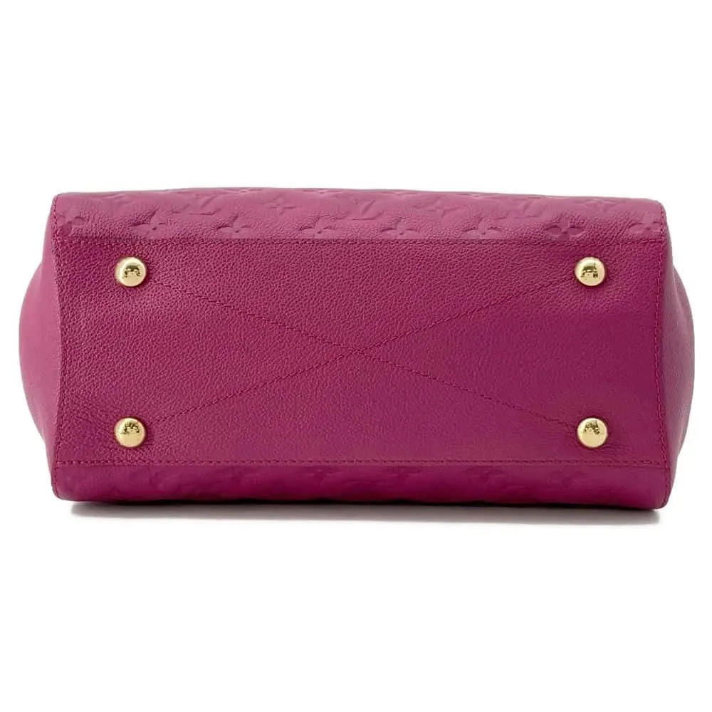 Louis Vuitton Aurore Monogram Empreinte Montaigne MM Top Handle Bag MultiColor Leather Very good - Back View