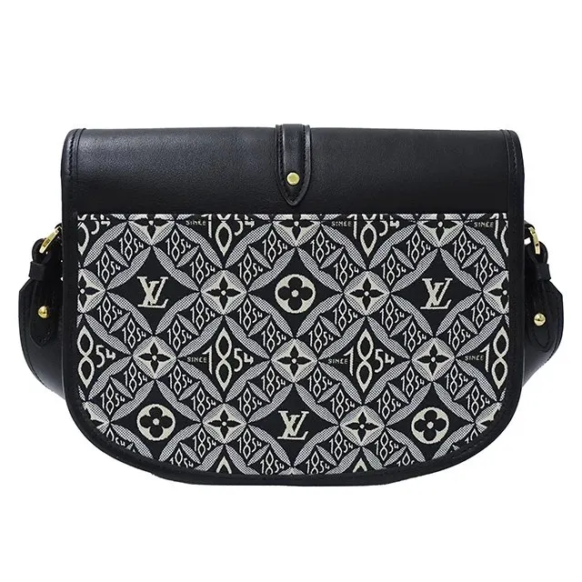 Louis Vuitton Black Leather & Canvas Neo Saumur MM Shoulder Bag Black Leather Very good - Back View