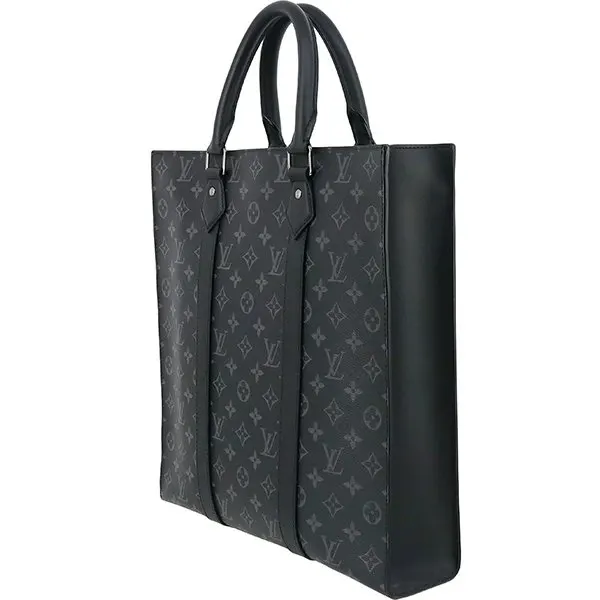 Louis Vuitton Black Monogram Eclipse Canvas Sac Plat Tote Bag Black Canvas Very good - Inside View