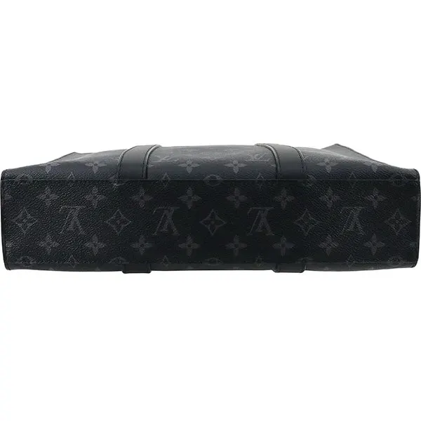 Louis Vuitton Black Monogram Eclipse Canvas Sac Plat Tote Bag Black Canvas Very good - Box View