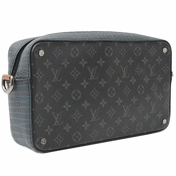 Louis Vuitton Black Monogram Eclipse Volga on Strap Shoulder Bag Black Leather Good - Back View