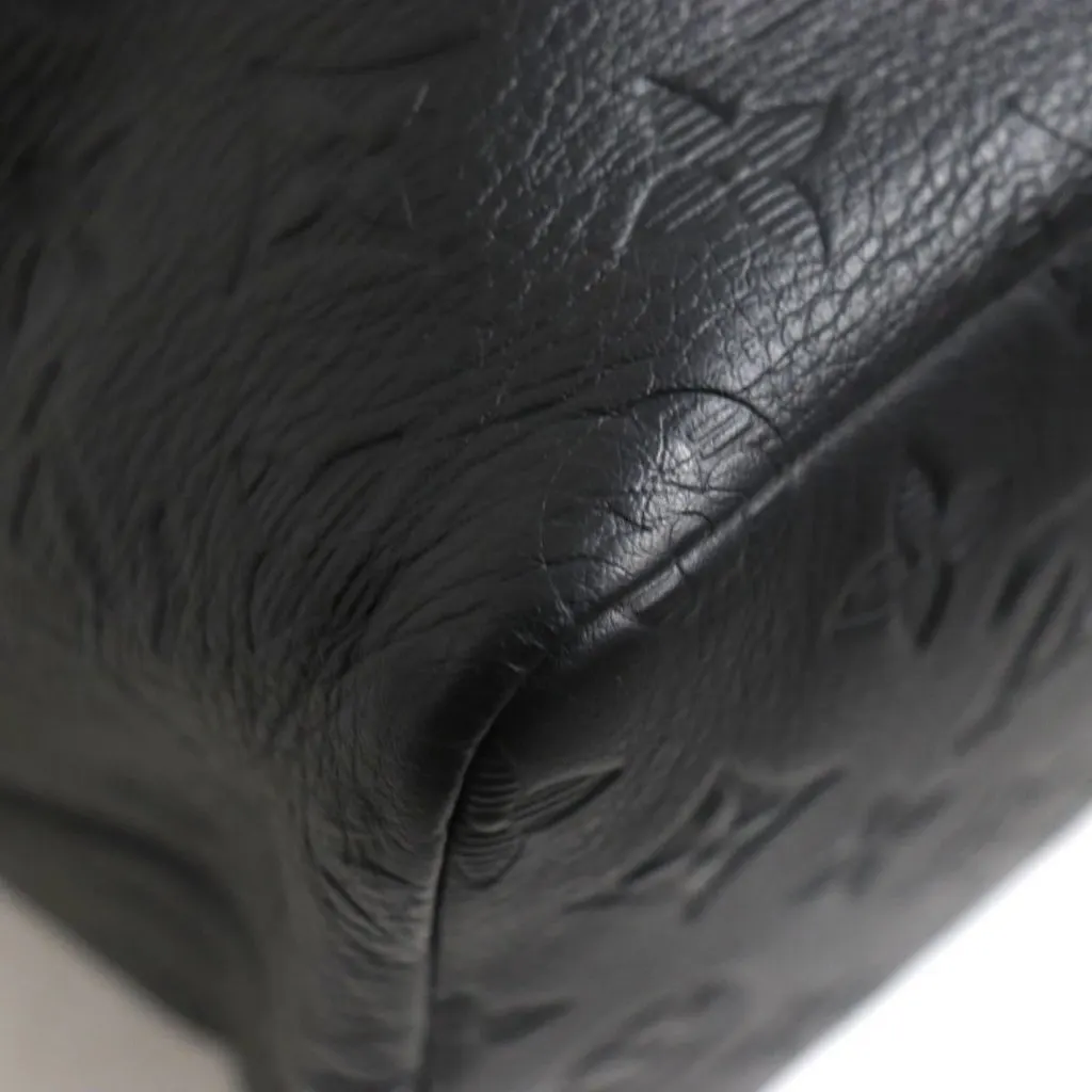 Louis Vuitton Black Monogram Helmet Drawstring Bag Black Leather Very good - Model View