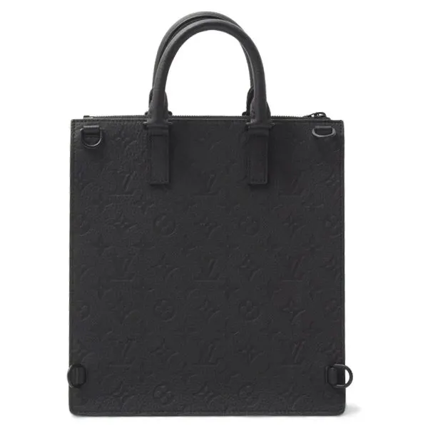 Louis Vuitton Black Monogram Taurillon Sac Plat Tote Bag Black Leather Very good - Inside View
