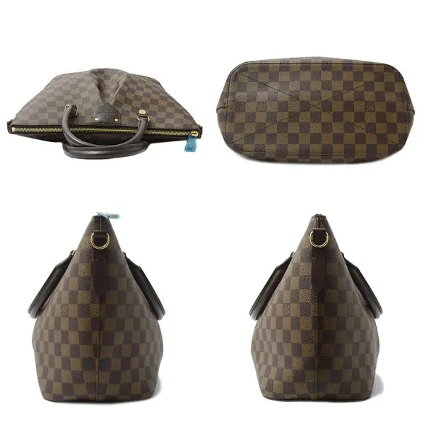 Louis Vuitton Brown Damier Ebene Siena MM Bag Brown Canvas Very good - Model View
