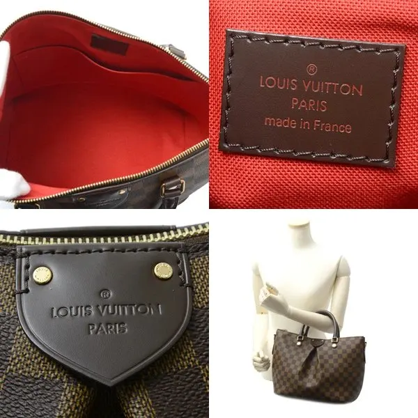 Louis Vuitton Brown Damier Ebene Siena MM Bag Brown Canvas Very good - Box View