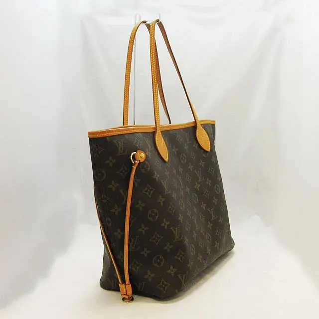 Louis Vuitton Brown Monogram Neverfull MM Tote Bag Brown Leather Very good - Inside View