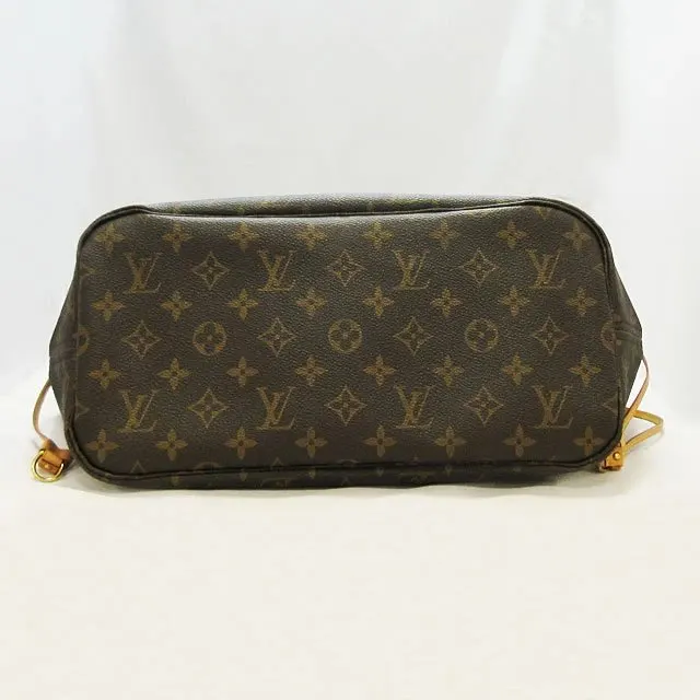Louis Vuitton Brown Monogram Neverfull MM Tote Bag Brown Leather Very good - Box View