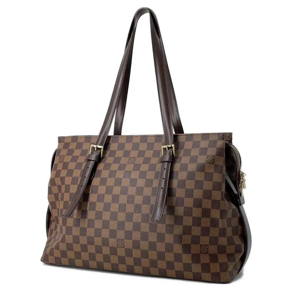 Louis Vuitton Damier Ebene Canvas Chelsea Tote Bag MultiColor Canvas Very good - Back View