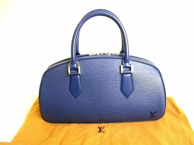 Louis Vuitton Myrtille Blue Epi Leather Jasmine Bag Blue Leather Never worn - Front View