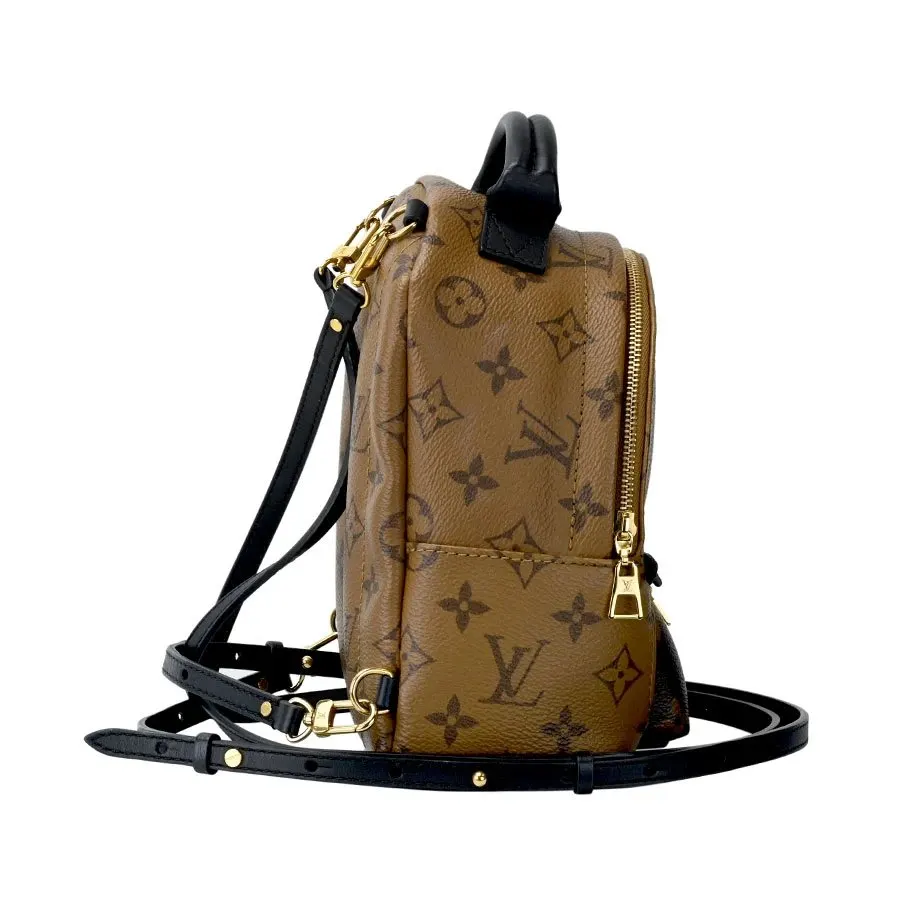 Louis Vuitton Springs Mini Monogram Reverse Brown PVC Coated Canvas Backpack Brown Leather Very good - Inside View