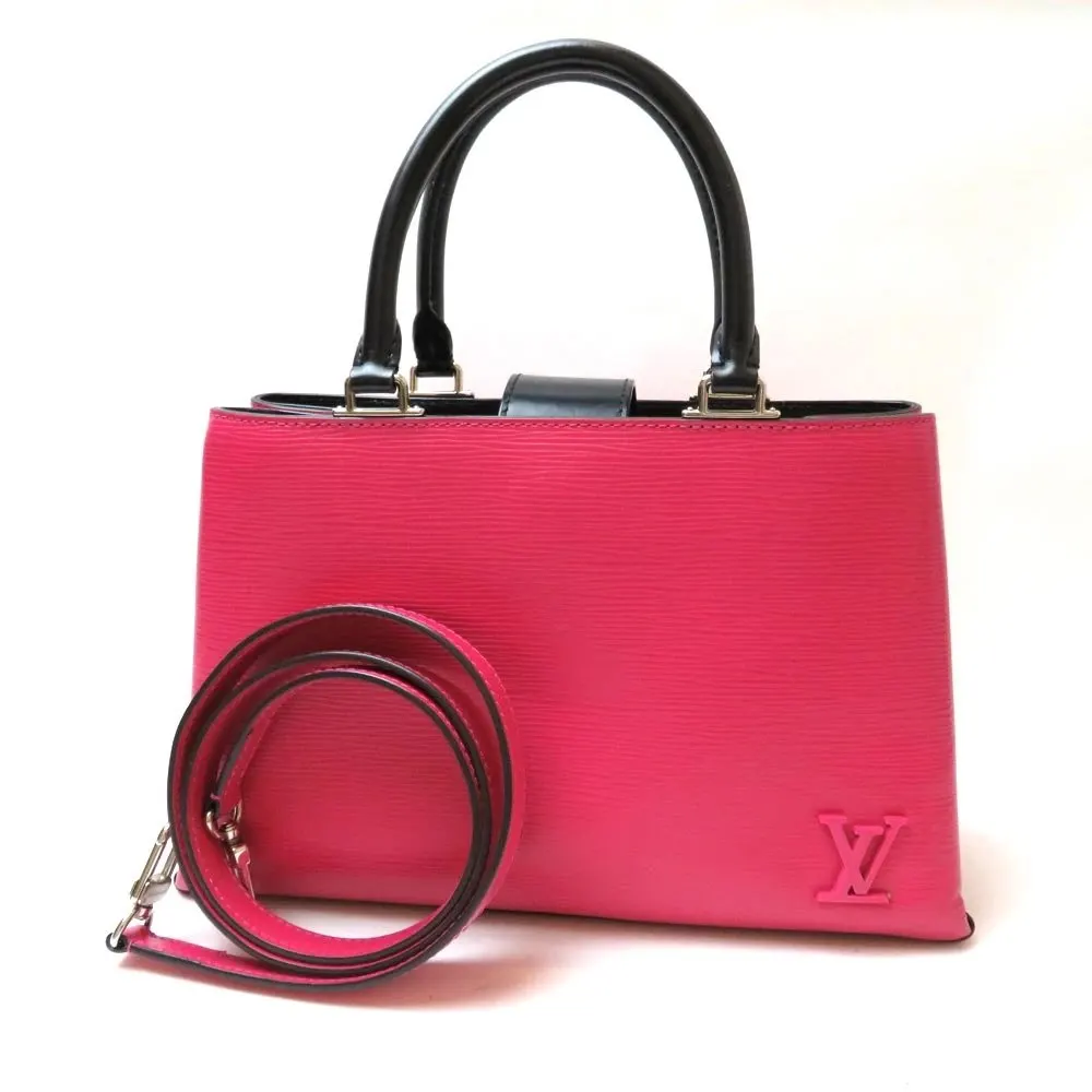 Louis Vuitton Epi Leather Kleber PM Bag Pink Leather Good - Front View