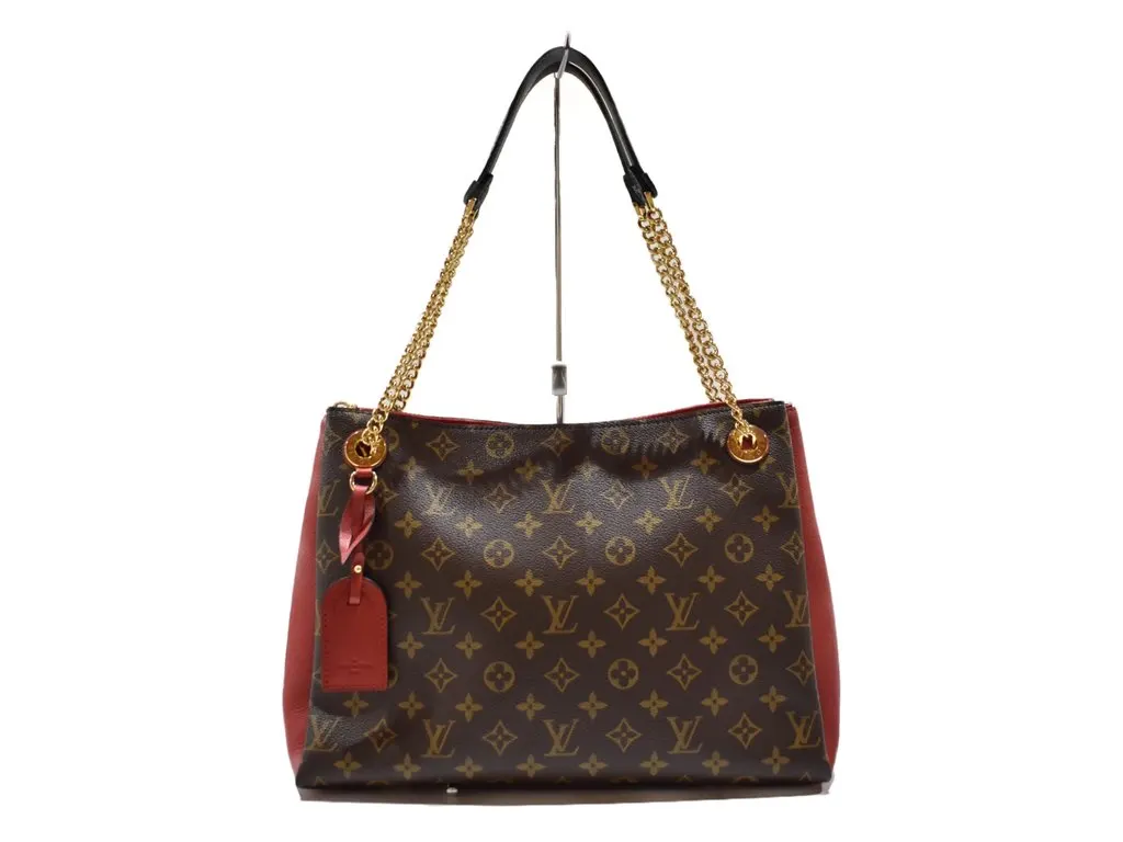 Louis Vuitton Monogram Canvas and Leather Surene MM Bag Red Canvas Very good - Front View