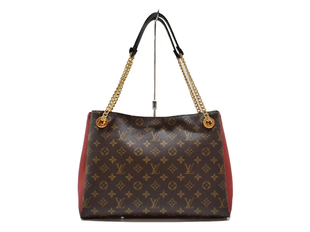 Louis Vuitton Monogram Canvas and Leather Surene MM Bag Red Canvas Very good - Back View