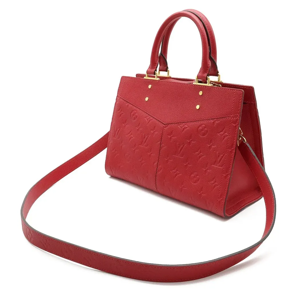 Louis Vuitton Monogram Empreinte Sully PM Shoulder Bag Red Leather Never worn - Back View