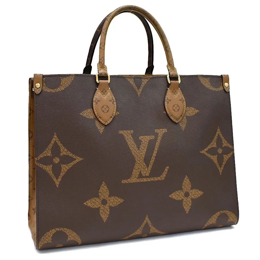 Louis Vuitton Reverse Monogram On The Go MM Shoulder Bag MultiColor Leather Very good - Front View