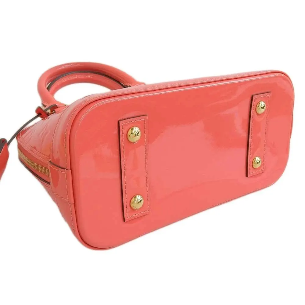 Louis Vuitton Litchi Monogram Vernis Alma BB Bag Pink Leather Very good - Inside View