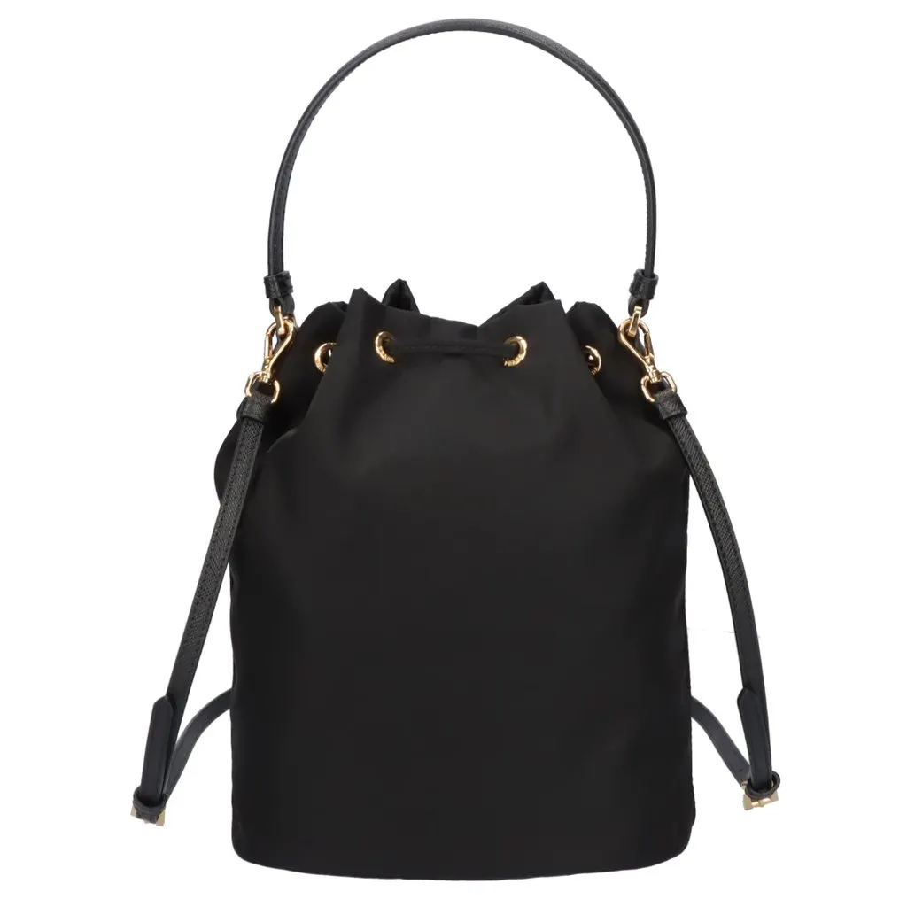 Prada Black Duet Re-Nylon Bucket Bag Black Polyamide Never worn - Back View
