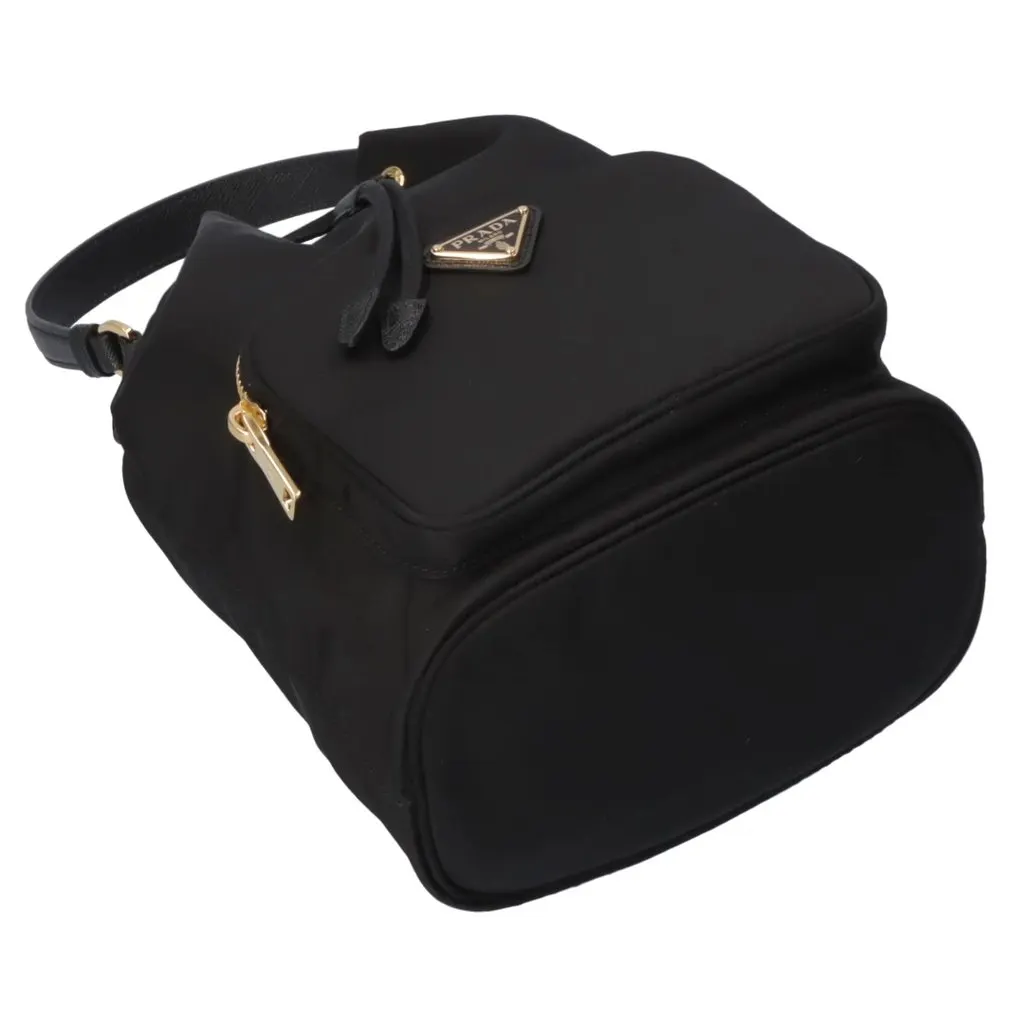 Prada Black Duet Re-Nylon Bucket Bag Black Polyamide Never worn - Model View