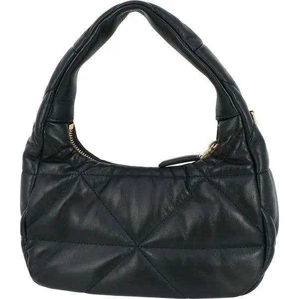 Prada Black Nappa Leather Mini Shoulder Bag Black Leather Very good - Back View