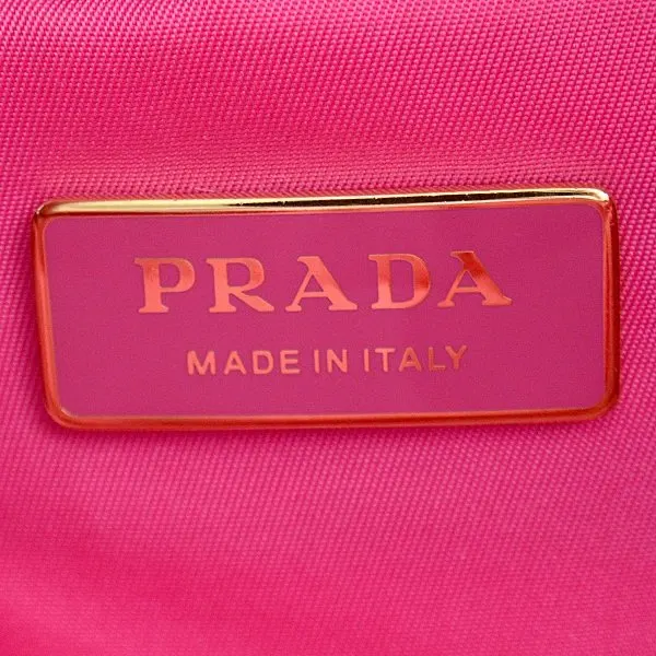 Prada Pink Re Nylon Zip Tote Bag Pink Very good - Model View