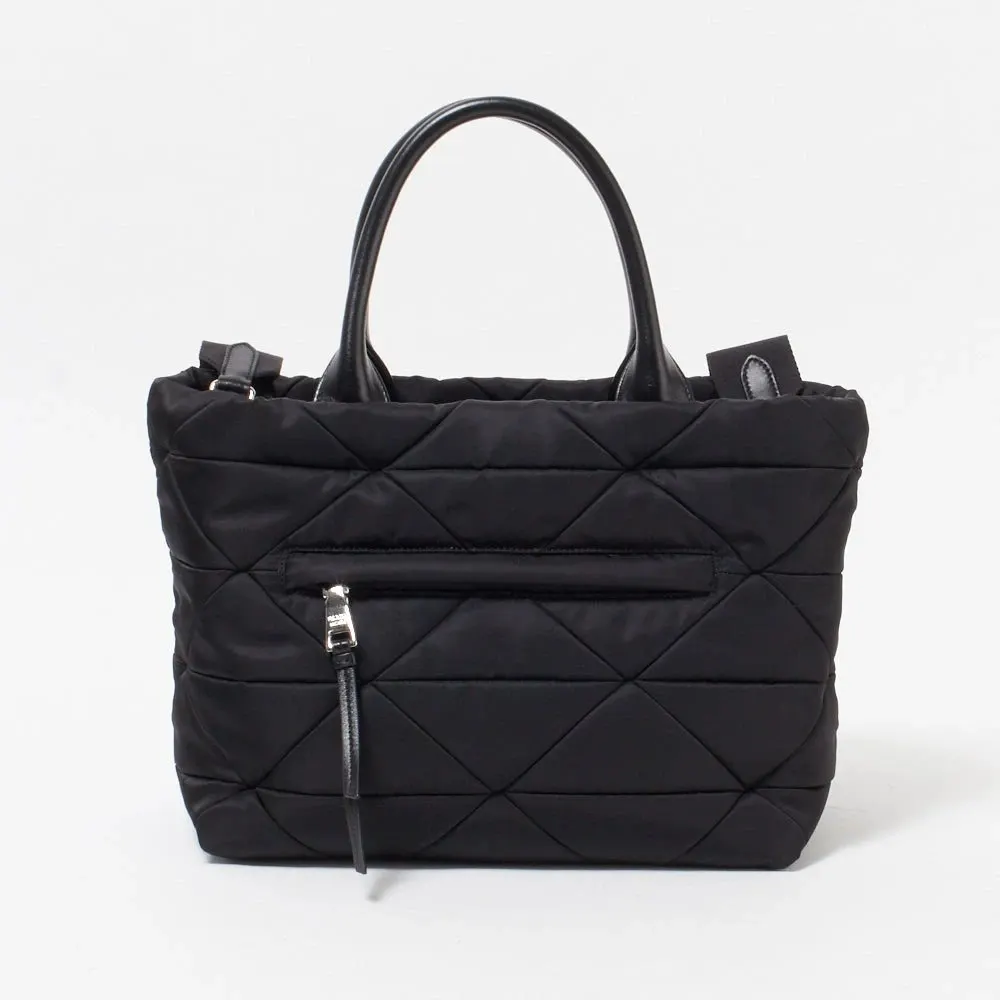 Prada Re-Nylon Triangle Logo Plaque Padded Tote Bag MultiColor Polyamide Never worn - Back View
