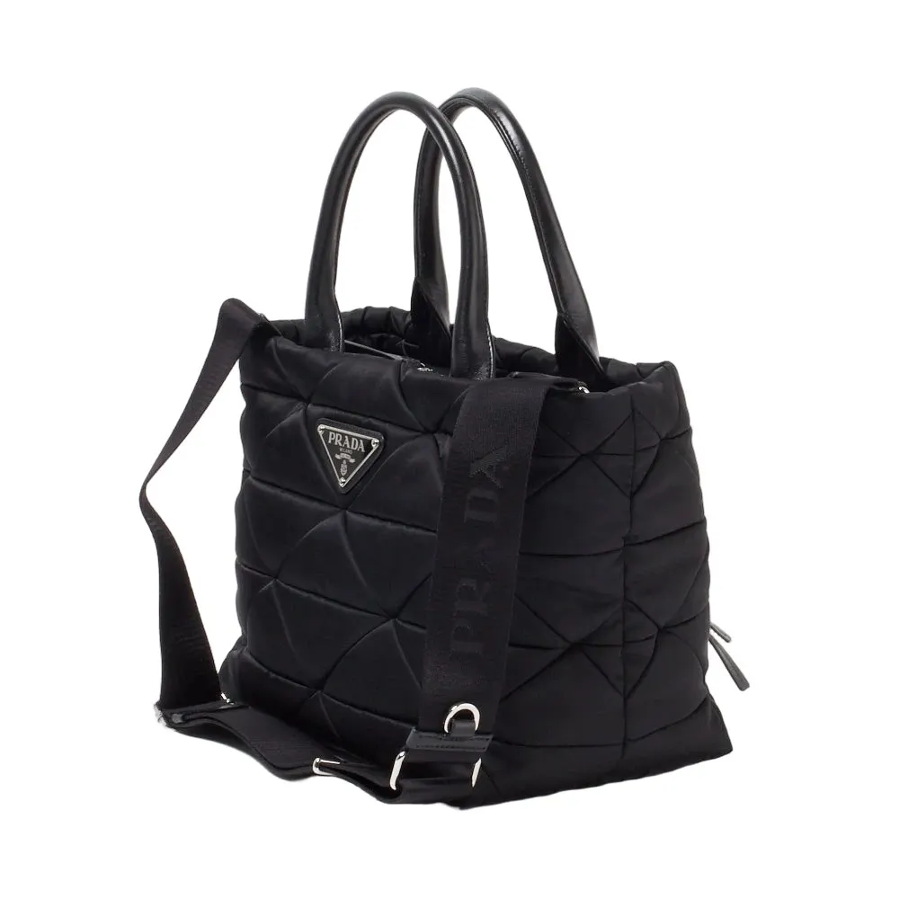 Prada Re-Nylon Triangle Logo Plaque Padded Tote Bag MultiColor Polyamide Never worn - Front View