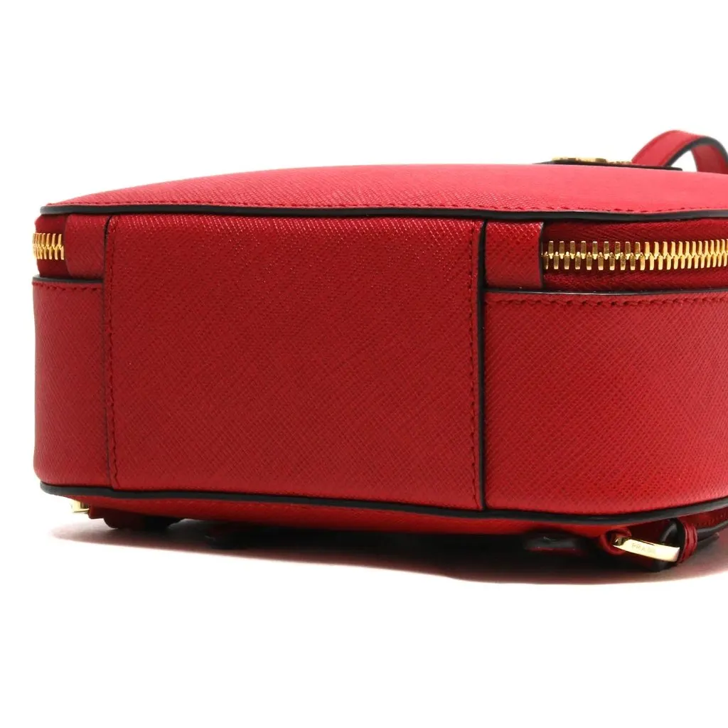 Prada Red Saffiano Leather Triangle Logo Mini Rucksack Bag Red Canvas Never worn - Inside View
