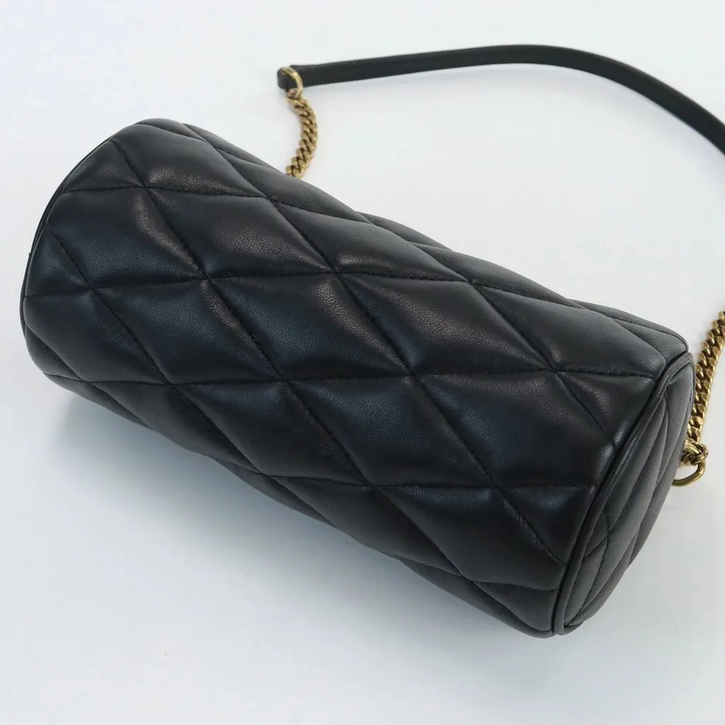 Saint Laurent Black Lambskin Leather Mini Sade Tube Bag Black Leather Very good - Back View