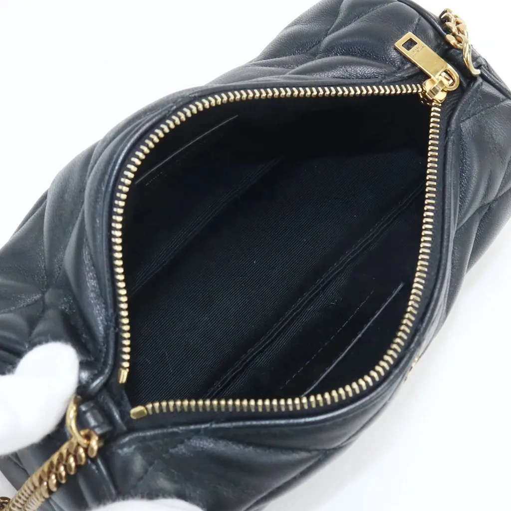 Saint Laurent Black Lambskin Leather Mini Sade Tube Bag Black Leather Very good - Inside View