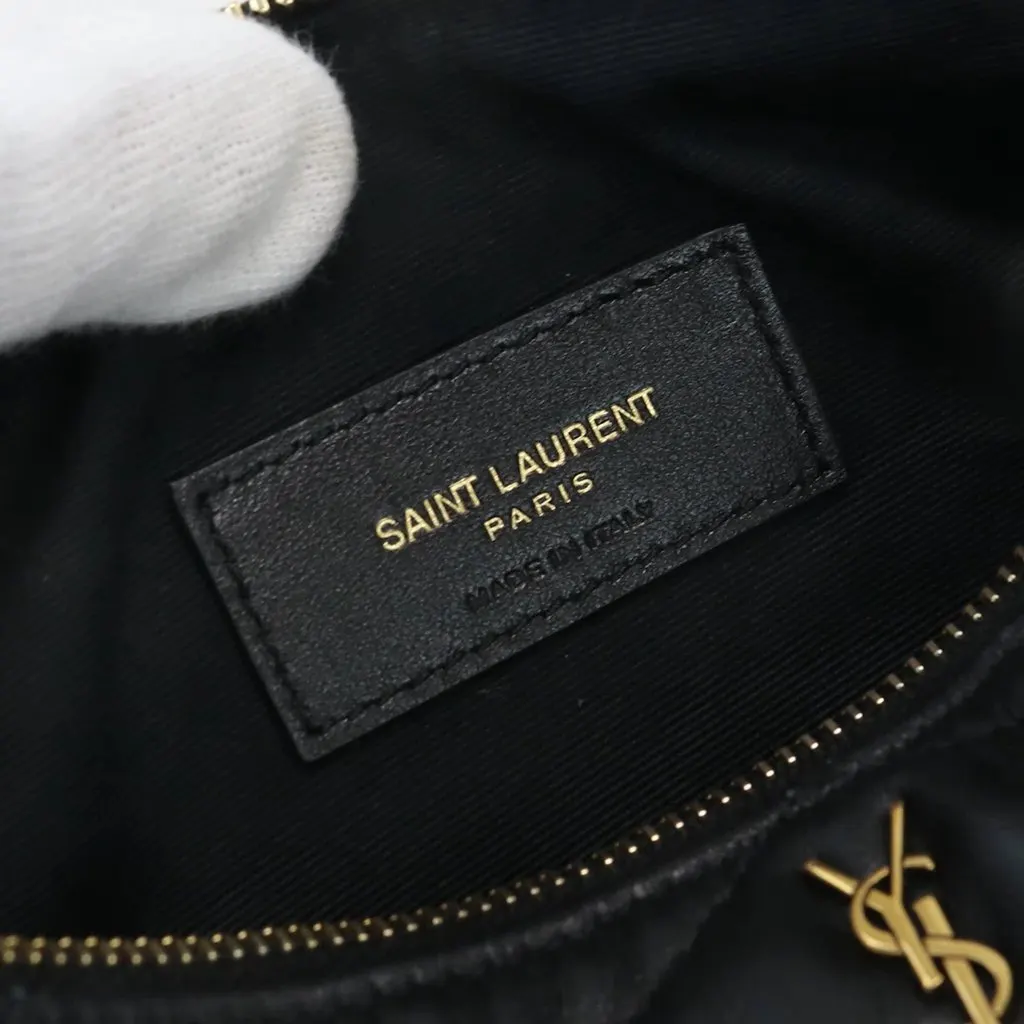 Saint Laurent Black Lambskin Leather Mini Sade Tube Bag Black Leather Very good - Box View