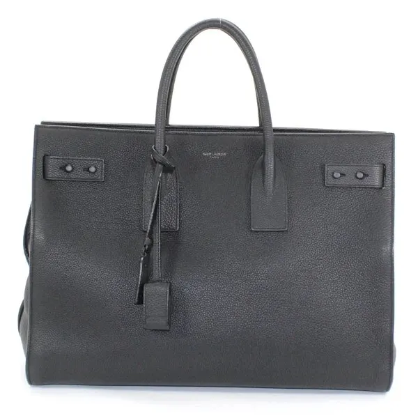 Saint Laurent Black Leather Large Classic Sac De Jour Tote Bag Black Leather Very good - Front View