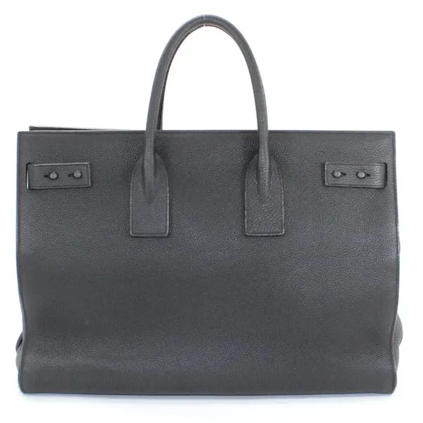 Saint Laurent Black Leather Large Classic Sac De Jour Tote Bag Black Leather Very good - Back View