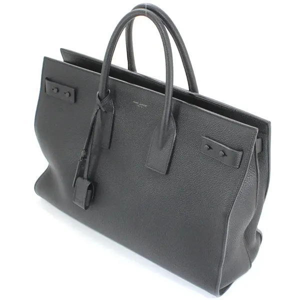 Saint Laurent Black Leather Large Classic Sac De Jour Tote Bag Black Leather Very good - Inside View