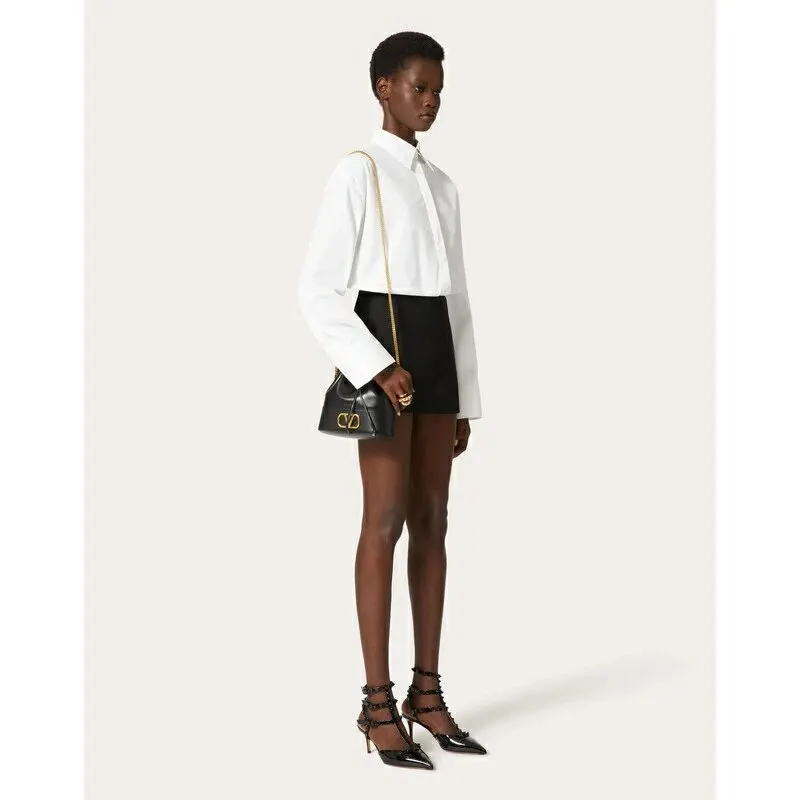 Valentino Garavani V Logo Signature Mini Chain Bucket Bag MultiColor Leather Very good - Back View