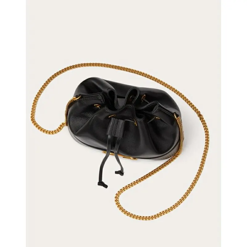 Valentino Garavani V Logo Signature Mini Chain Bucket Bag MultiColor Leather Very good - Inside View