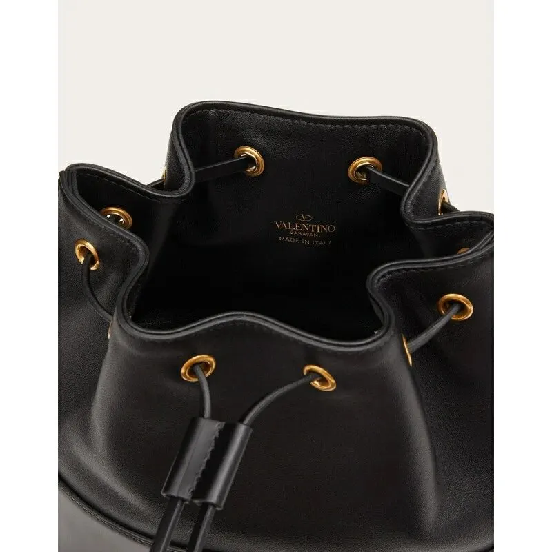 Valentino Garavani V Logo Signature Mini Chain Bucket Bag MultiColor Leather Very good - Model View