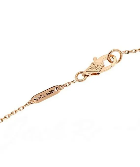 Van Cleef & Arpels Sweet Alhambra Carnelian Bracelet In 18k Pink Gold Pink Gold Very good - Inside View