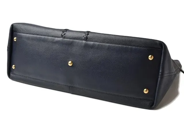 Saint Laurent Navy Blue/Rouge Leather Reversible Neo Double Tote Bag Blue Leather Very good - Inside View