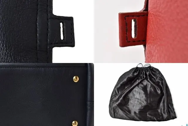 Saint Laurent Navy Blue/Rouge Leather Reversible Neo Double Tote Bag Blue Leather Very good - Box View
