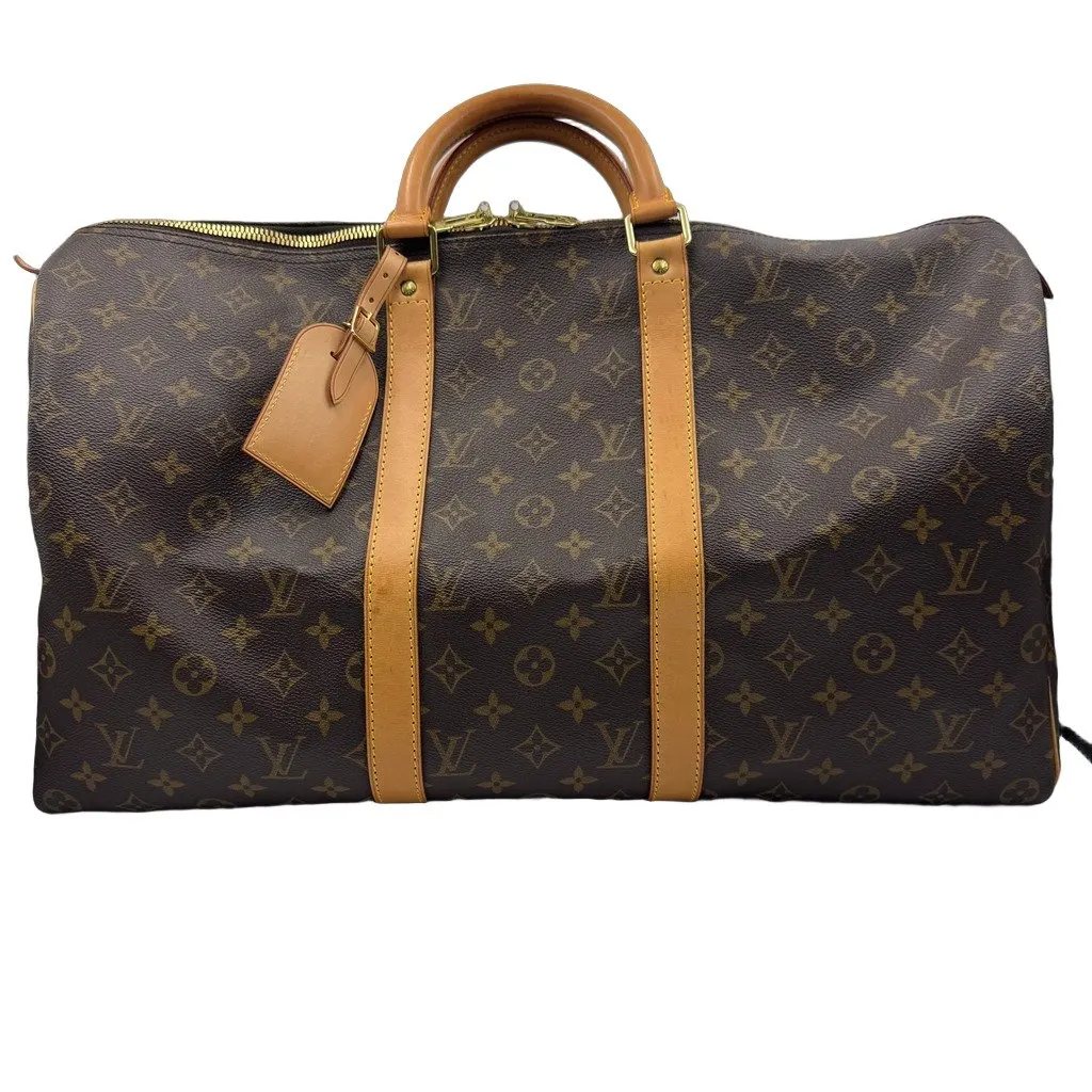 Louis Vuitton keep all 50 vintage Camel Canvas Good - Front View