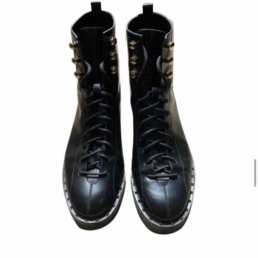 Valentino Soul Rockstud Combat Boots Black Leather Very good - Inside View