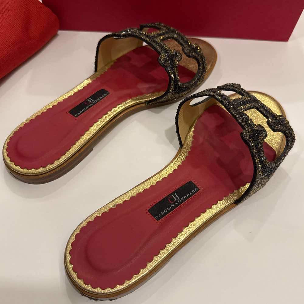 Carolina Herrera CH Crystal Slides - Back view