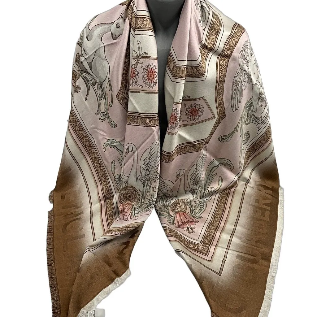 Burberry Reversible حرير شال Baroque