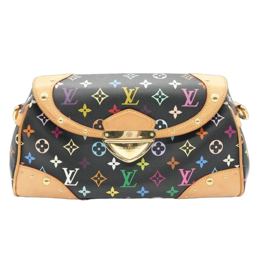 Louis Vuitton Beverly MM Monogram Multicolor Shoulder Bag MultiColor Canvas Good - Front View