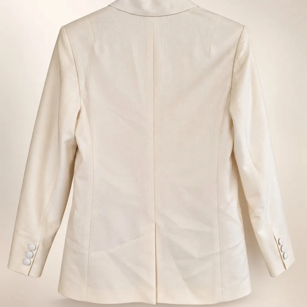 Ted Baker Ted Baker Dianai women's double brested Wool blend blazer Beige Wool Never worn - Back View