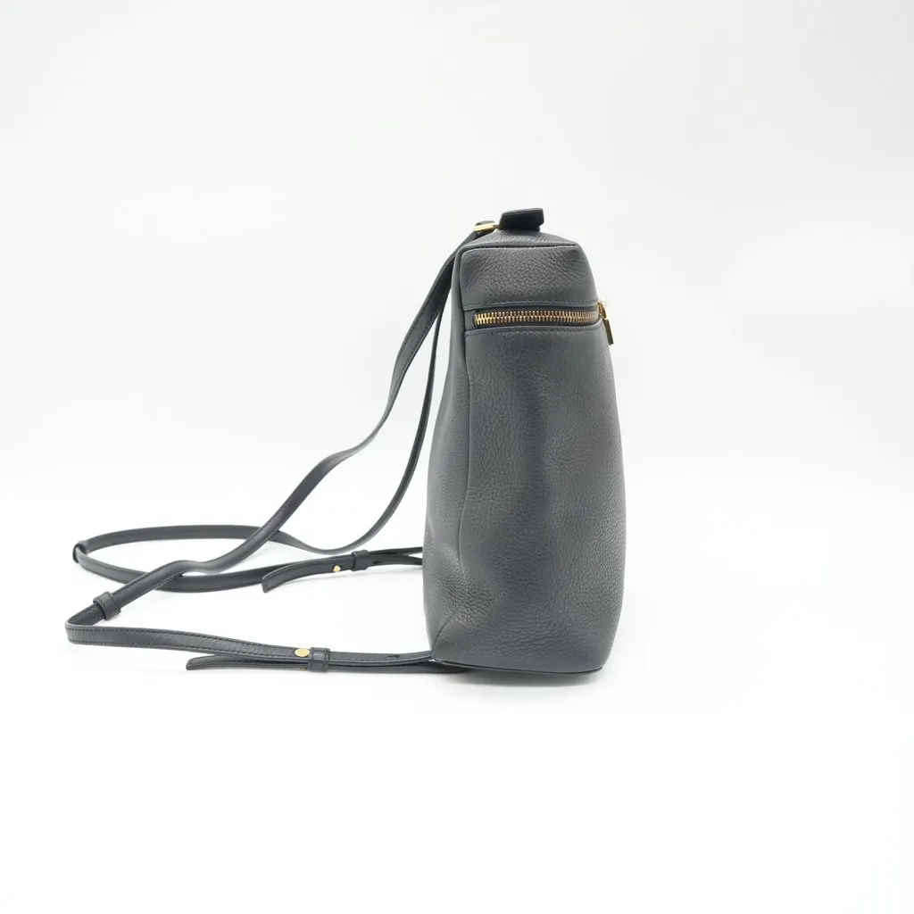 Loro Piana Extra Pocket Black Backpack L23.5 Black/Sun Gold Black Leather Good - Box View