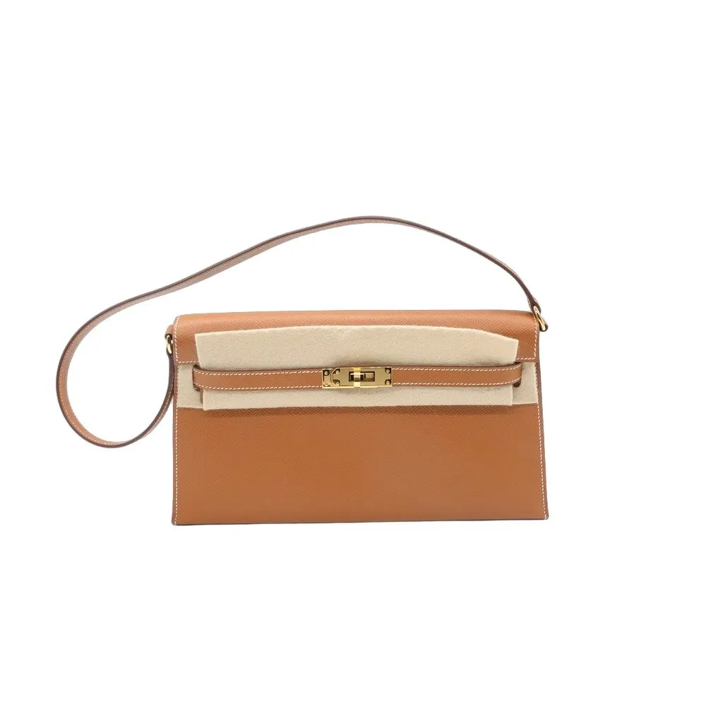 Hermès Kelly Elan Gold Epsom Gold HW Stamp:K (2025) Gold Leather Very good - Front View