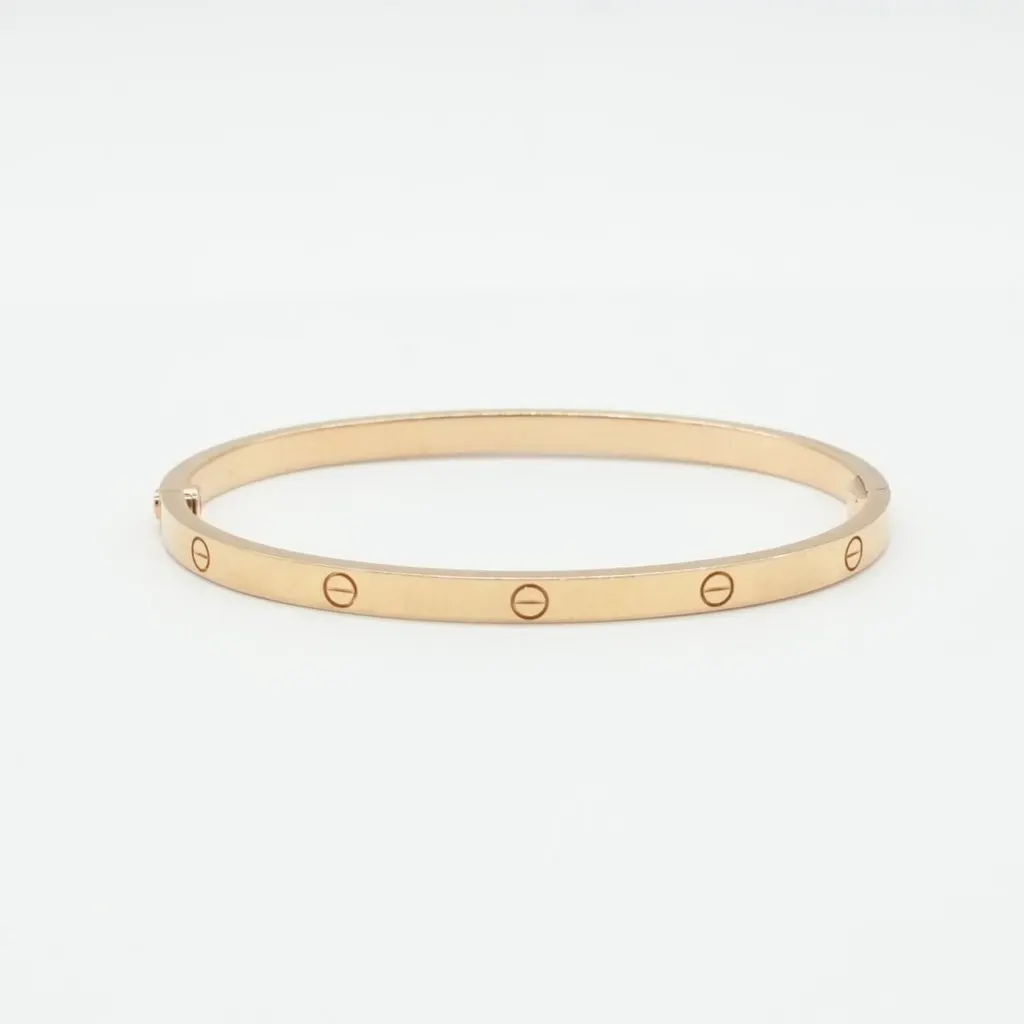 Cartier Love Bracelet, Small Model, 18K Rose Gold Size:17 18.7g Gold Rose Gold Good - Back View