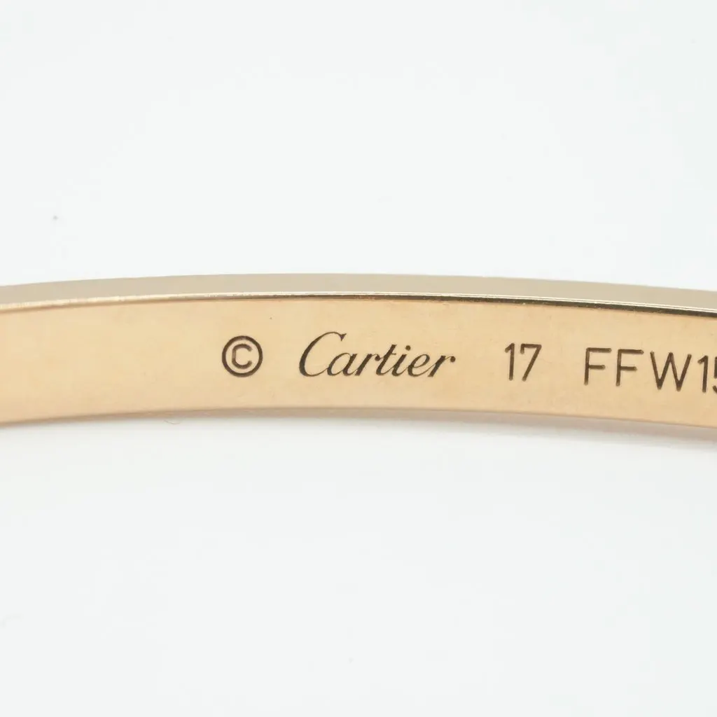 Cartier Love Bracelet, Small Model, 18K Rose Gold Size:17 18.7g Gold Rose Gold Good - Box View