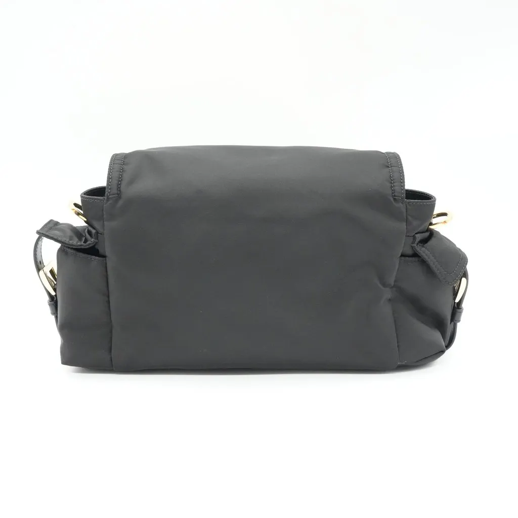 Prada Explore Medium Re-Nylon Shoulder Black Polyamide Good - Back View